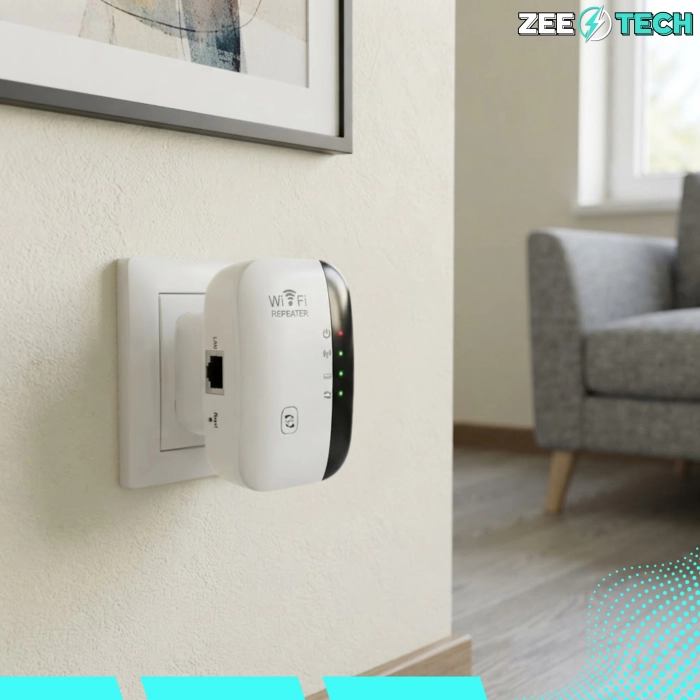 Wzmacniacz sygnału WiFi 300 mb/s + repeater z mocnym zasięgiem (2 tryby + WPS)