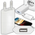 Ładowarka sieciowa USB - Kostka, wtyczka (1A Biała)