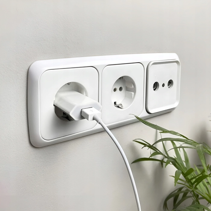 Ładowarka sieciowa USB - Kostka, wtyczka (1A Biała)