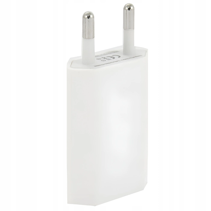Ładowarka sieciowa USB - Kostka, wtyczka (1A Biała)