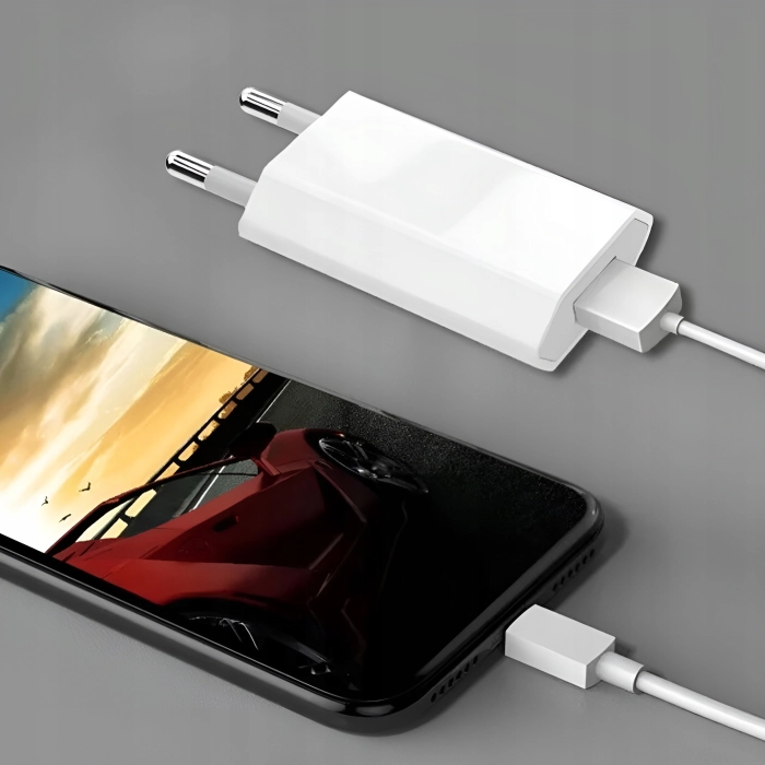 Ładowarka sieciowa USB - Kostka, wtyczka (1A Biała)