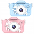 Aparat cyfrowy fotograficzny dla dzieci 40 mpx - Jednorożec + Karta 32 GB (Różowy)