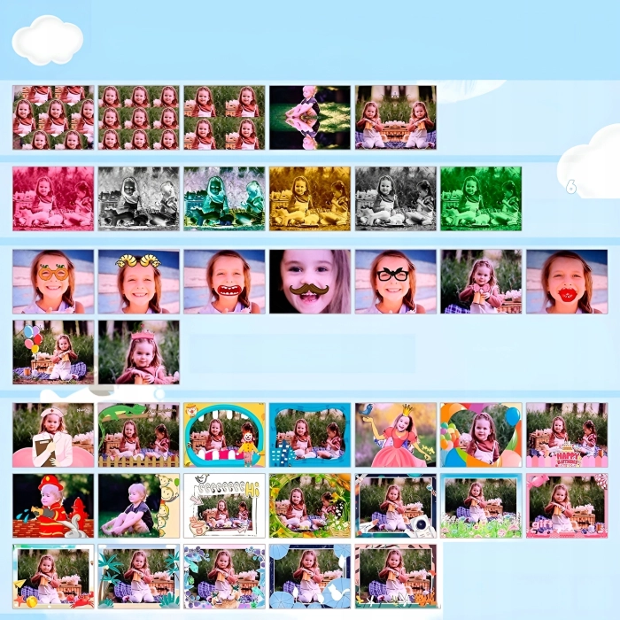 Aparat fotograficzny cyfrowy dla dzieci 40 mpx - Mickey + Karta 32 GB (Niebieski)