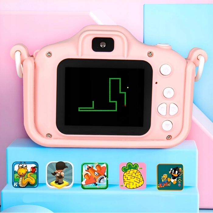 Aparat fotograficzny cyfrowy dla dzieci 40 mpx - Mickey + Karta 32 GB (Różowy)
