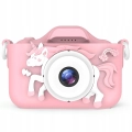 Aparat fotograficzny cyfrowy dla dzieci 3 mpx - Jednorożec + Karta 32 GB (Niebieski)