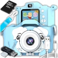 Aparat fotograficzny cyfrowy dla dzieci 3 mpx - Piesek + Karta 32 GB (Różowy)