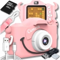Aparat fotograficzny cyfrowy dla dzieci 3 mpx - Potworek + Karta 32 GB (Różowy)