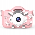 Aparat fotograficzny cyfrowy dla dzieci 40 mpx - Pirat + Karta 32 GB (Różowy)