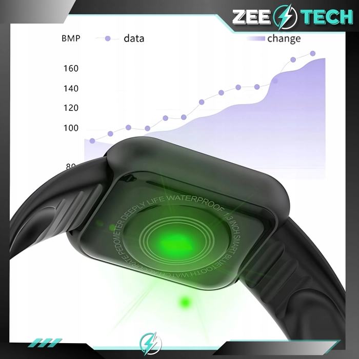 Smartwatch męski, damski Z20 - zegarek sportowy z pomiarem pulsu, kroków (Czarny)