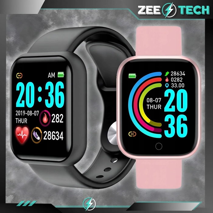 Smartwatch męski, damski Z20 - zegarek sportowy z pomiarem pulsu, kroków (Czarny)
