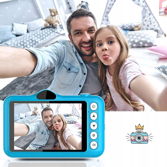 Aparat fotograficzny cyfrowy dla dzieci 20 Mpx kamera selfie gry + Karta 32 GB