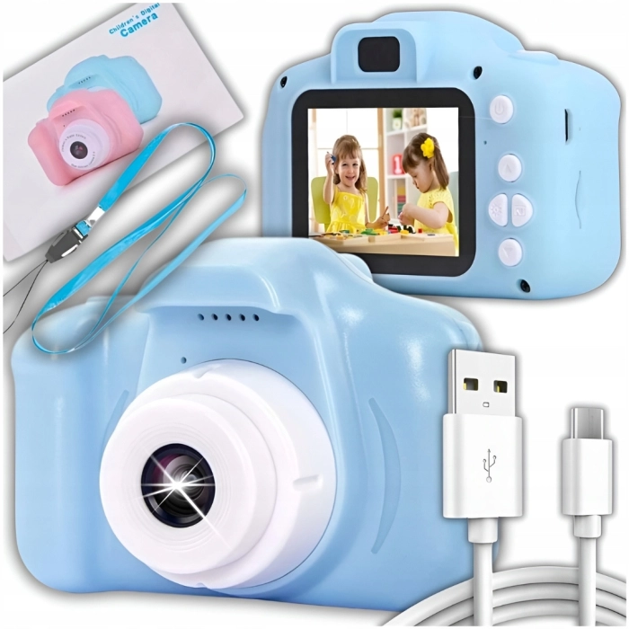 Aparat fotograficzny cyfrowy dla dzieci 3 mpx (Niebieski)