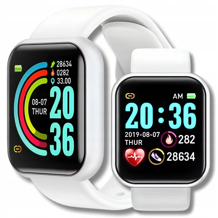 Smartwatch męski, damski Z20 - zegarek sportowy z pomiarem pulsu, kroków (Srebrny)