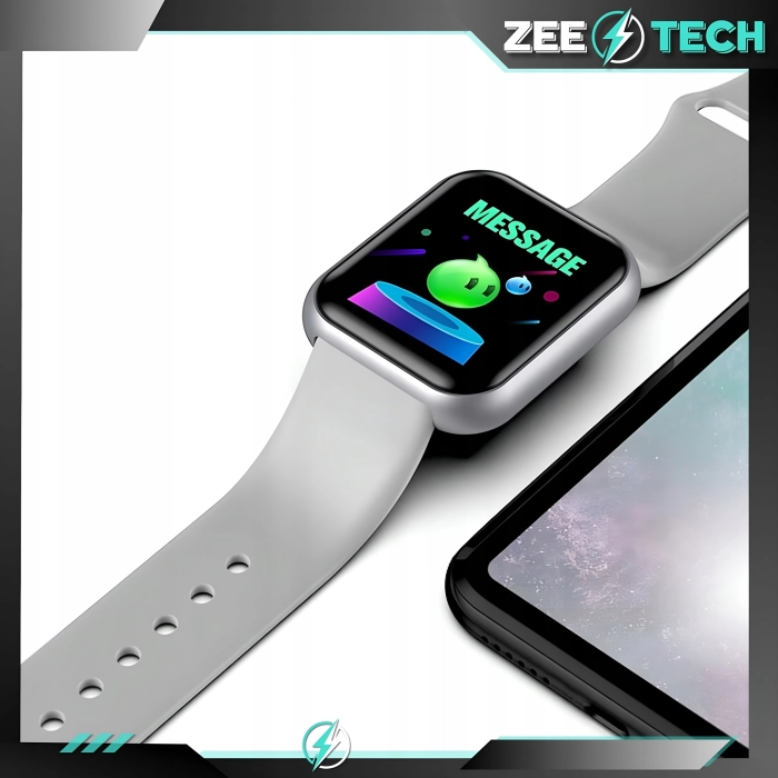 Smartwatch męski, damski Z20 - zegarek sportowy z pomiarem pulsu, kroków (Srebrny)