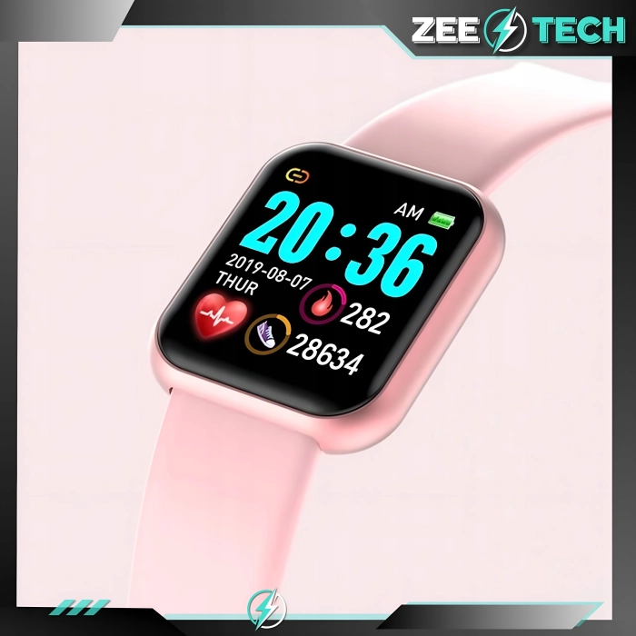 Smartwatch męski, damski Z20 - zegarek sportowy z pomiarem pulsu, kroków (Srebrny)