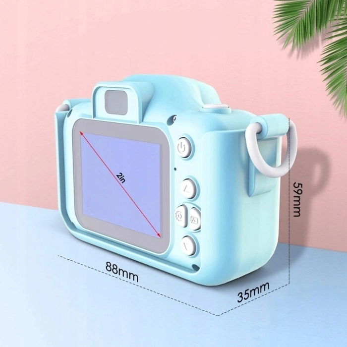 Aparat fotograficzny cyfrowy dla dzieci 3 mpx - Motyl + Karta 32 GB (Różowy)