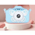 Aparat fotograficzny cyfrowy dla dzieci 3 mpx - Motyl + Karta 32 GB (Niebieski)