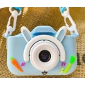 Aparat fotograficzny cyfrowy dla dzieci 3 mpx - Królik + Karta 32 GB (Niebieski)