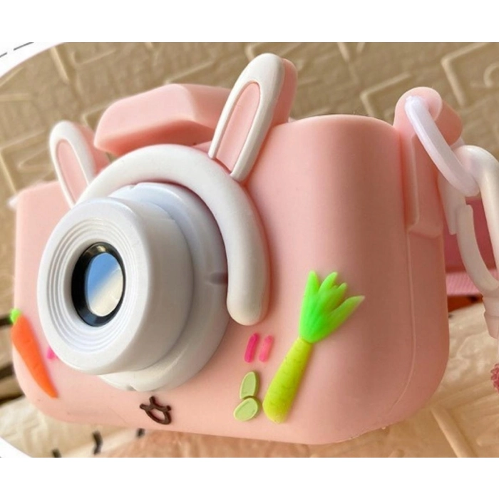 Aparat fotograficzny cyfrowy dla dzieci 3 mpx - Królik + Karta 32 GB (Niebieski)