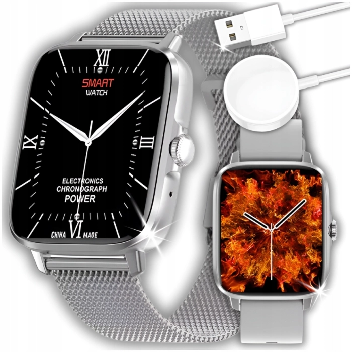 Smartwatch męski, damski Z102 - zegarek sportowy z możliwością prowadzenia rozmów (Różowy)