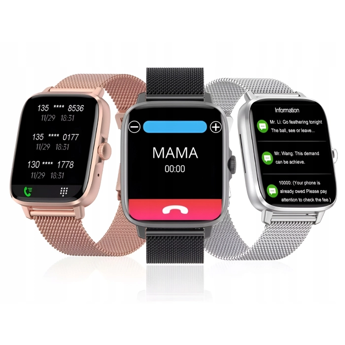 Smartwatch męski, damski Z102 - zegarek sportowy z możliwością prowadzenia rozmów (Różowy)