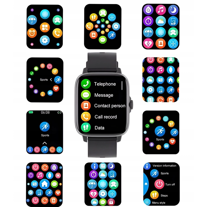 Smartwatch męski, damski Z102 - zegarek sportowy z możliwością prowadzenia rozmów (Różowy)