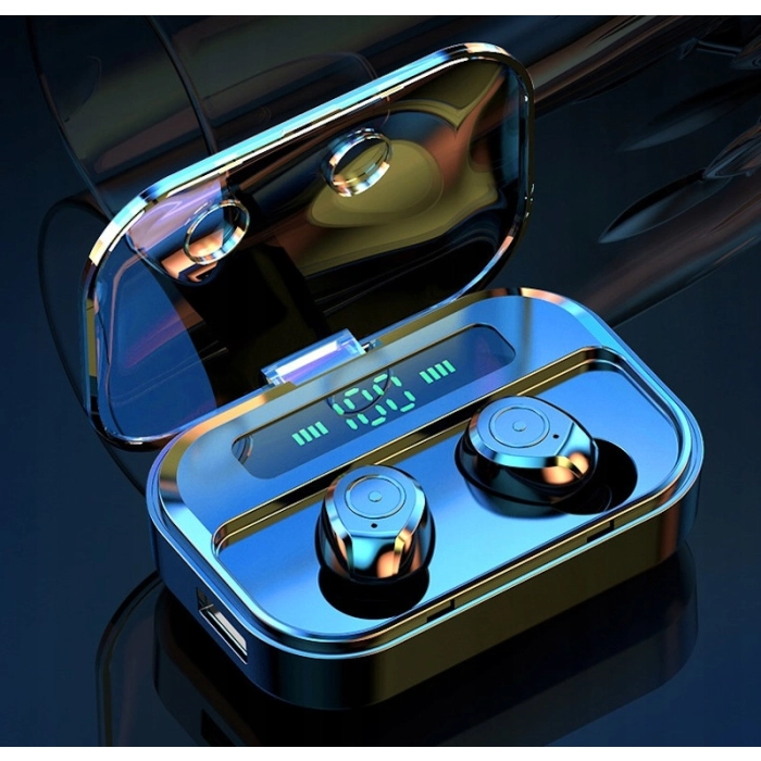 Słuchawki bezprzewodowe douszne z mikrofonem Z01 - sportowe gamingowe Bluetooth + Powerbank