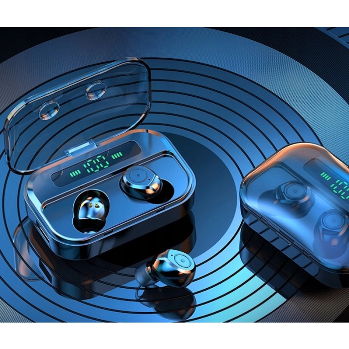 Słuchawki bezprzewodowe douszne z mikrofonem Z01 - sportowe gamingowe Bluetooth + Powerbank