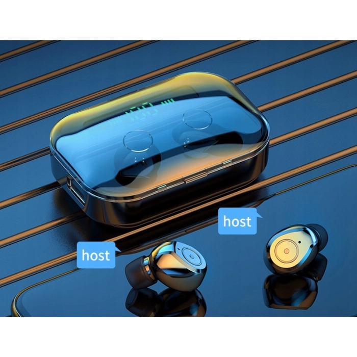 Słuchawki bezprzewodowe douszne z mikrofonem Z01 - sportowe gamingowe Bluetooth + Powerbank