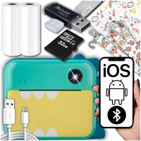 Aparat natychmiastowy cyfrowy dla dzieci z drukarką Karta 32 GB + 2 Rolki