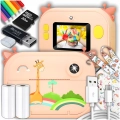 Aparat natychmiastowy cyfrowy dla dzieci z drukarką Karta 32 GB + 2 Rolki