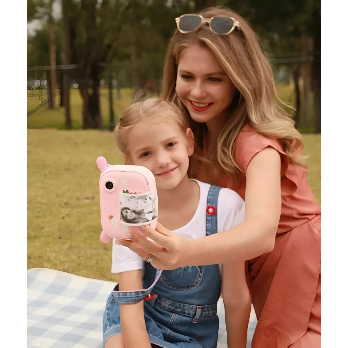 Aparat natychmiastowy cyfrowy dla dzieci z drukarką Karta 32 GB + 2 Rolki