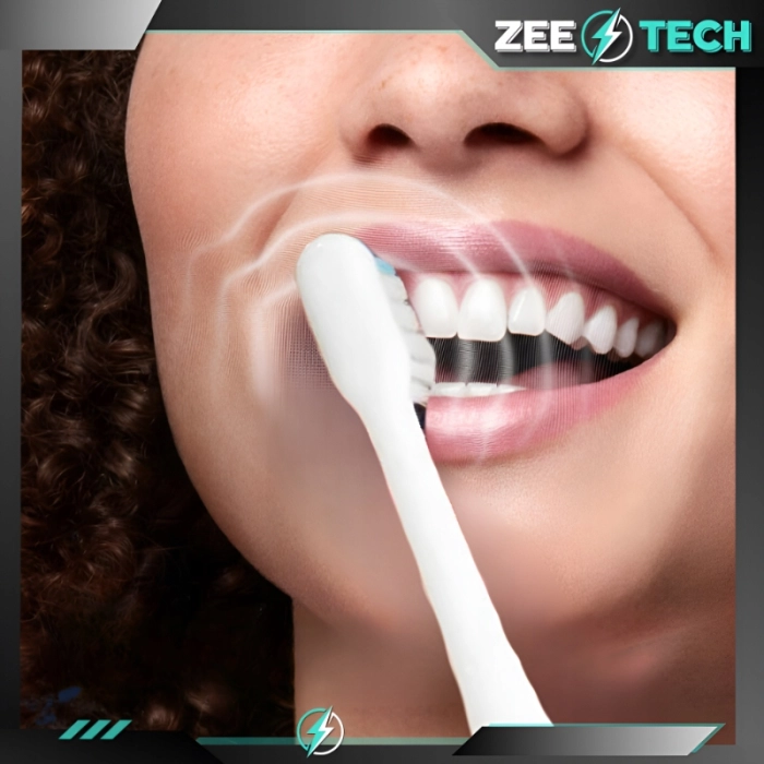 Szczoteczka elektryczna, soniczna do zębów - 6 trybów + 4 końcówki (Biała)