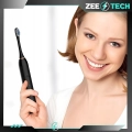 Szczoteczka elektryczna, soniczna do zębów - 6 trybów + 4 końcówki (Różowa)