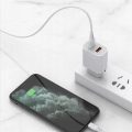 Szybka ładowarka sieciowa USB Fast charge 2xUSB 2.4A + Kabel USB-C