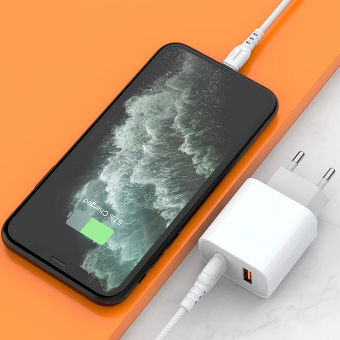 Szybka ładowarka sieciowa USB Fast charge 2xUSB 2.4A + Kabel USB-C