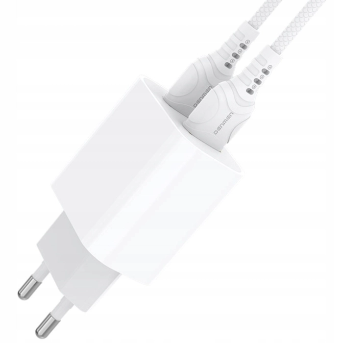 Szybka ładowarka sieciowa USB Fast charge 2xUSB 2.4A + Kabel USB-C