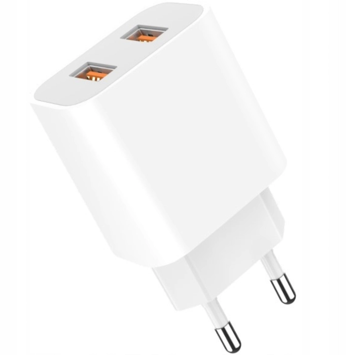 Szybka ładowarka sieciowa USB Fast charge 2xUSB 2.4A + Kabel USB-C