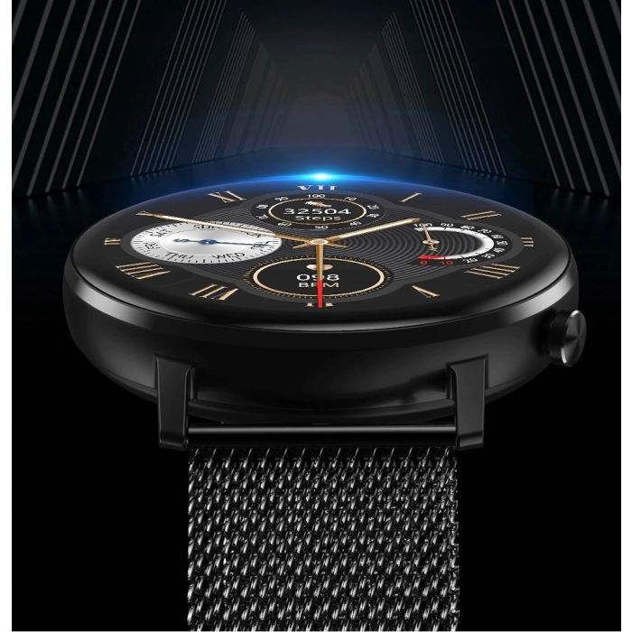 Smartwatch męski, damski Z96 - zegarek sportowy z pomiarem pulsu, ciśnienia + Szkło (Szary)