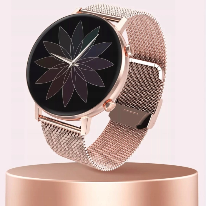 Smartwatch męski, damski Z96 - zegarek sportowy z pomiarem pulsu, ciśnienia + Szkło (Różowy)