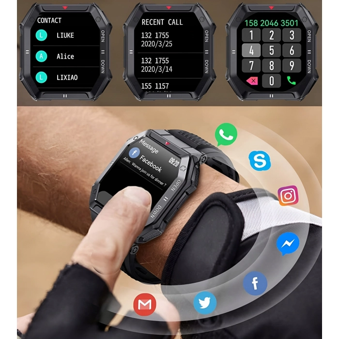 Smartwatch męski Z55 - zegarek sportowy z możliwością prowadzeniem rozmów (Szary)