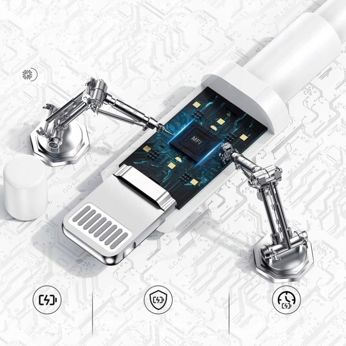 Kabel Lightning USB-C 60W do iPhone 11 12 13 14 Pro Max 1m - Mocna ładowarka