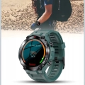 Smartwatch męski Z37 - zegarek militarny z GPS i pomiarem tętna i pulsu (Zielony)