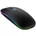 Myszka bezprzewodowa - bezklikowa i cicha z podświetleniem RGB