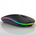 Myszka bezprzewodowa - bezklikowa i cicha z podświetleniem RGB