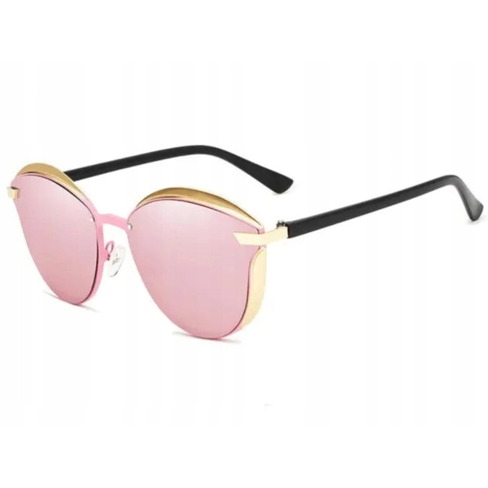 Okulary przeciwsłoneczne damskie kocie Kingseven z polaryzacją (Różowo-złote)