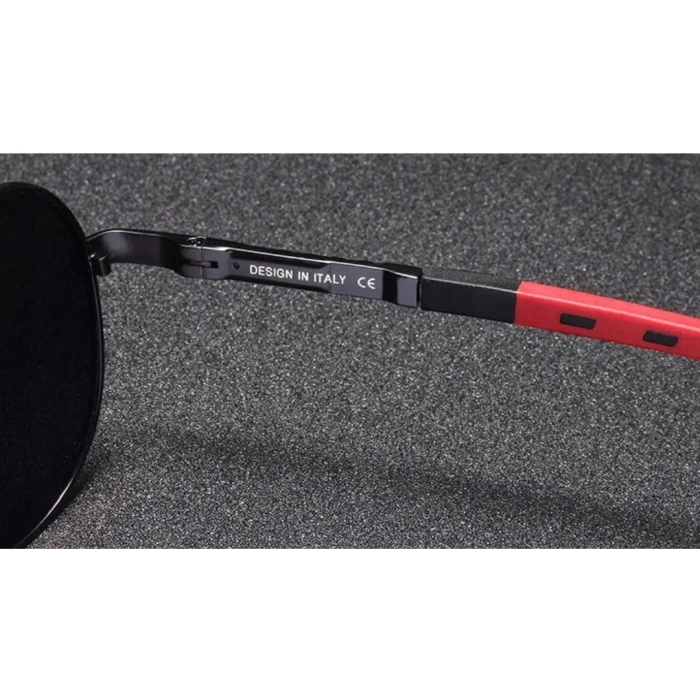 Okulary przeciwsłoneczne męskie aviatory Kingseven z polaryzacją + Etui (Czarno-złote)