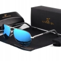 Okulary przeciwsłoneczne męskie aviatory Kingseven z polaryzacją + Etui (Pomarańczowe)