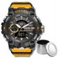 Zegarek męski SMAEL Z80 z datownikiem i alarmem - wojskowy, sportowy + Pudełko (Żółty)