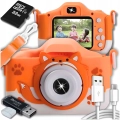 Aparat fotograficzny cyfrowy dla dzieci 40 mpx - Lisek + Karta 32 GB (Rudy)